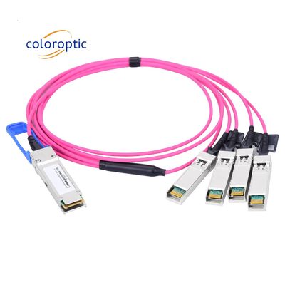 Breakout AOC Aktivoptikkabel 100G QSFP28 bis 4 SFP28 25G Niedriger Stromverbrauch