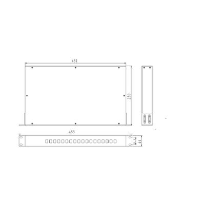 24 Kanäle DWDM Passivoptischer Multiplexer / Demultiplexer 1RU-Rack
