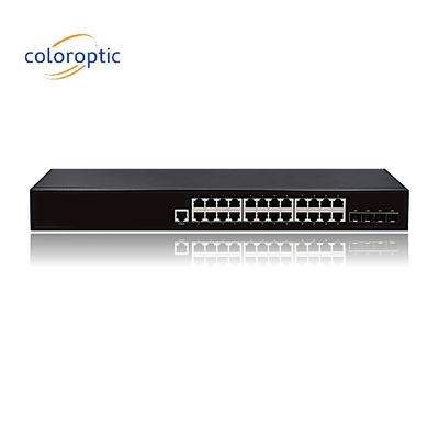 Schicht 2 Intelligent POE Ethernet Switch mit 24 Ports 10/100/1000M 4GE SFP-Ports