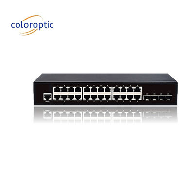 3 Schicht 24 Ports Kernnetzwerkschalter 10/100/1000M 4*GE SFP Ethernet Uplink