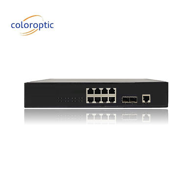 Effiziente Poe-Schalter 8 Port 10/100/1000M 2*GE SFP Ethernet Uplink 140W