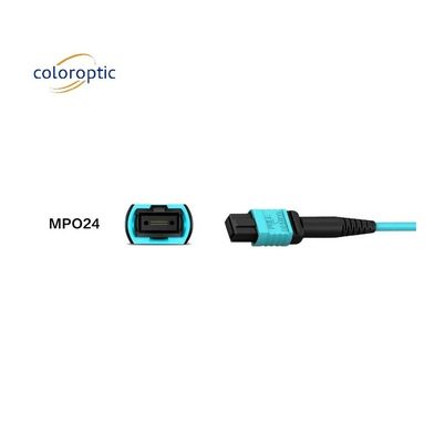 12 Kern MPO Patch Cord Fasermodus OM3 G652D Haltbarkeit über 1000 Mal