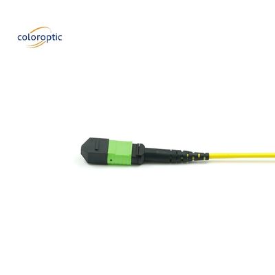 1m Multi-Fiber-Push On MPO-Patch-Schnur mit PVC-Jacke in Aquakleur