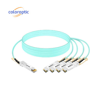 AOC Ethernet Glasfaserausfallkabel 400G QSFP-DD bis 4*100G QSFP28