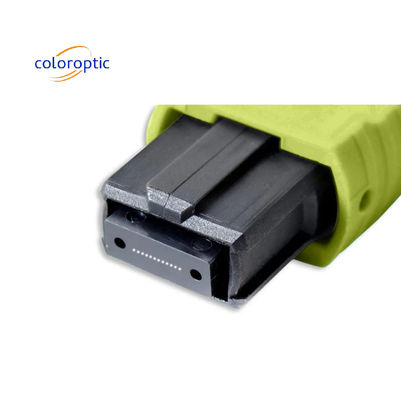 Multifiber MPO Patch Cord PVC Jacket 12 Kern OM5 weiblicher zu weiblicher Stecker PC Polieren
