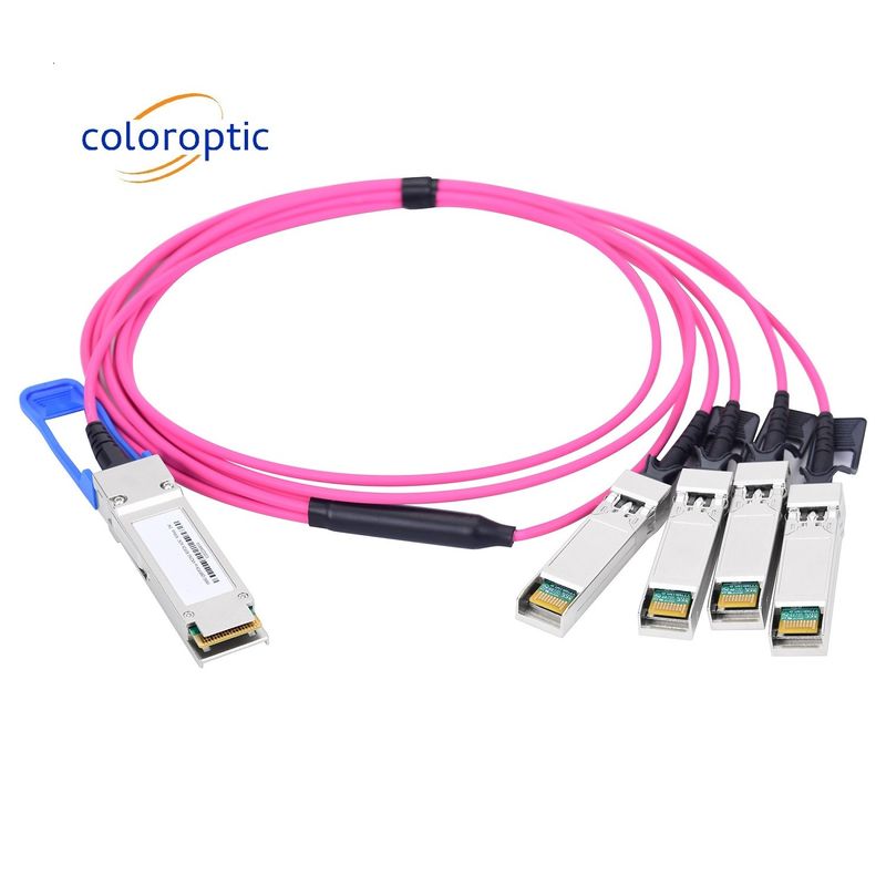 Breakout AOC Aktivoptikkabel 100G QSFP28 bis 4 SFP28 25G Niedriger Stromverbrauch