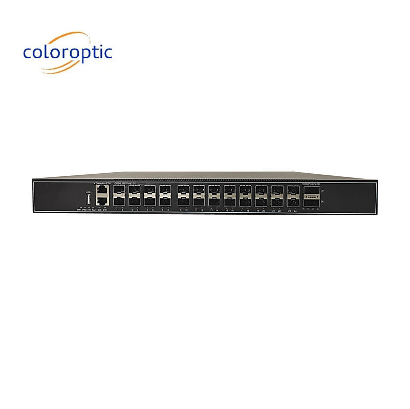 Schicht 3 24 Port Gigabit Core Network Switch mit 24*10GE 2*100GE-Ports