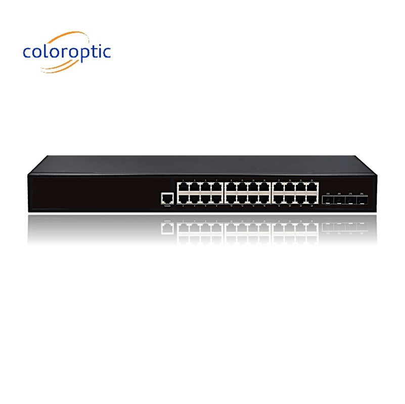 Schicht 2 Intelligent POE Ethernet Switch mit 24 Ports 10/100/1000M 4GE SFP-Ports
