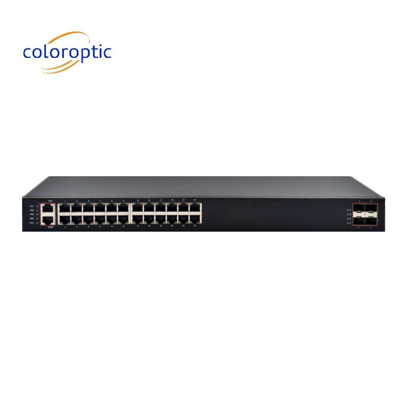 Hochleistungs-Schicht 3 Kernnetzwerk-Switch mit 24 Ports 4*10G SFP+ Ports