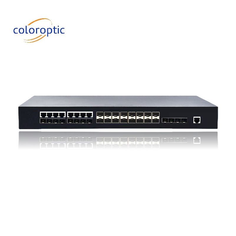 2 Schicht-Poe-Schalter mit 16 SFP 8 COMBO 4 10GE-Ports unterstützen die Schaltgeschwindigkeit von Drähten