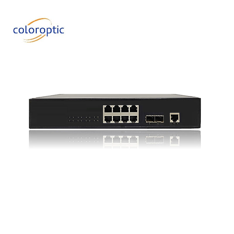 Effiziente Poe-Schalter 8 Port 10/100/1000M 2*GE SFP Ethernet Uplink 140W